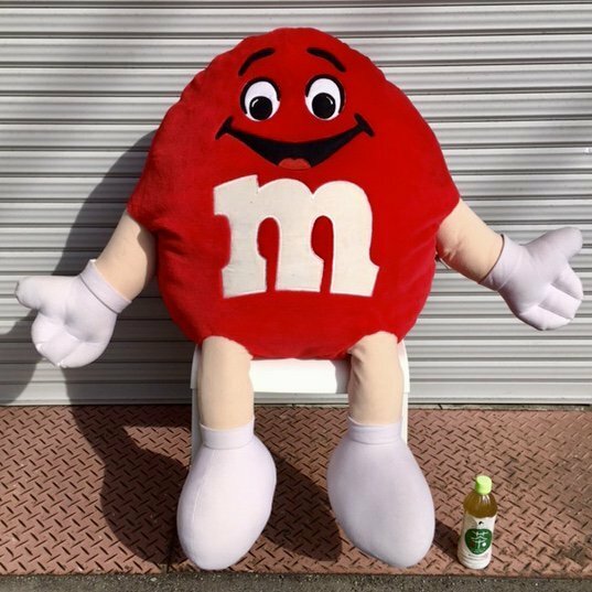 超特大 非売品 M&M'S レッド 店頭用 ストアディスプレイ ぬいぐるみ アドバタイジング キャラクター 企業物 M&M エムアンドエムズ エムエム