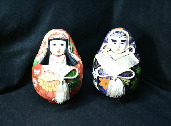 姫だるま 2体セット ペア人形 夫婦 達磨 ダルマ 日本人形 伝統工芸 和風 縁起物 インテリア雑貨