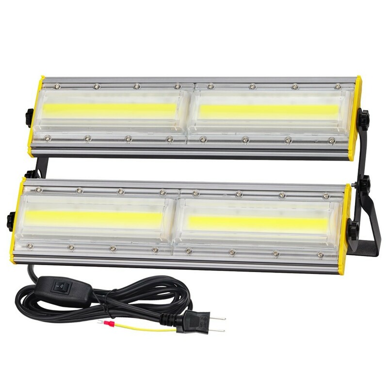 1台 200W・2000W相当 LED 投光器 スイッチ付き 32500LM AC80-150V 昼光色 6000K 広角240度 IP67防水 3Mケーブル コード付き KRO-2001