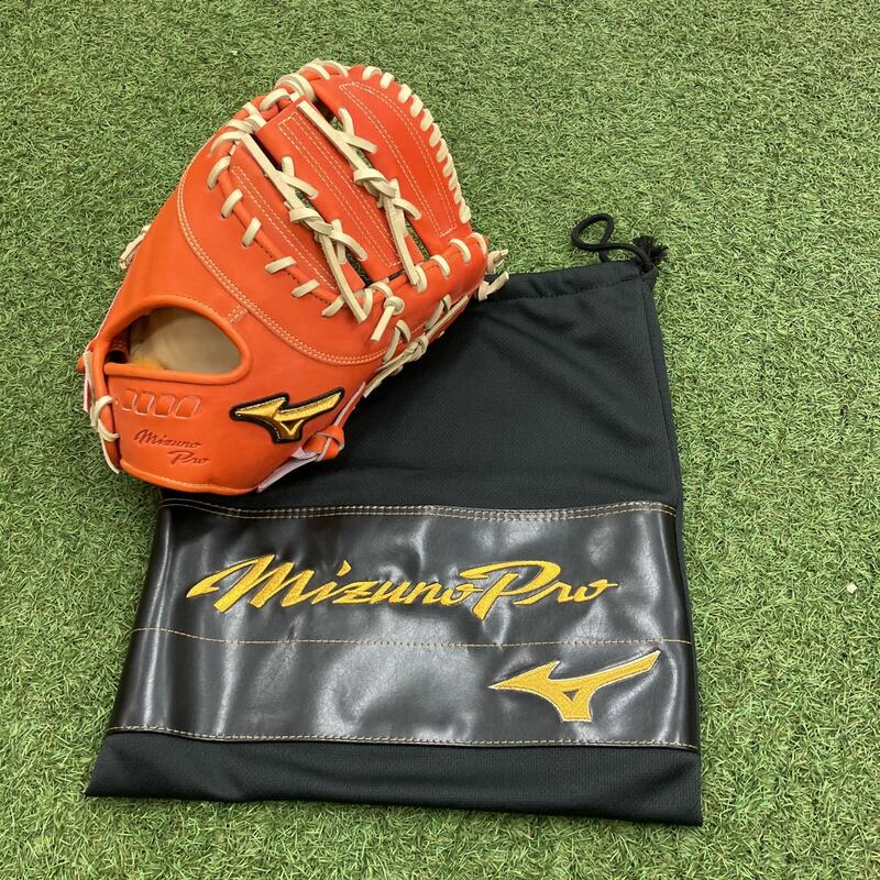 新品　未使用　グローブ 野球 MIZUNO 硬式 ミズノプロ 1AJFH27210 52 スプレンディッドオレンジ　右投 一塁手用　SA型