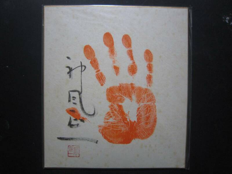 大相撲　神風　関脇　手形　サイン　印入り　264