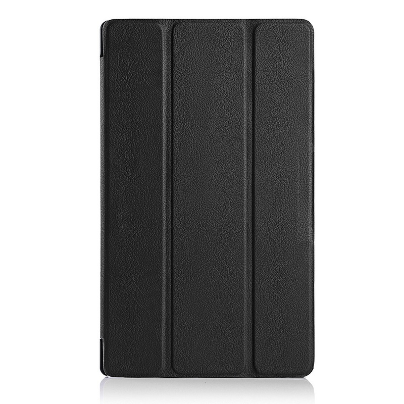 Sony Xperia Tablet Z3用専用ケース　三つ折　カバー　薄型　軽量型　スタンド機能　高品質PUレザーケース ブラック