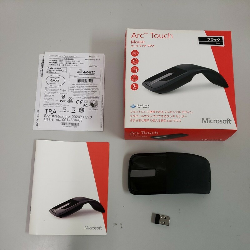 512y0416★マイクロソフト ブルートラック ワイヤレス マウス Arc Touch Mouse ブラック RVF-00052