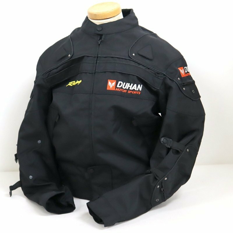 【DUHAN/ドゥーハン】バイクジャケット インナーセット XXLサイズ キルティング 黒 オールシーズン/as0003