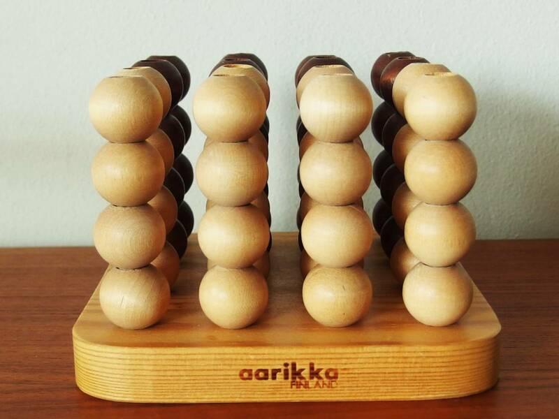 北欧雑貨 フィンランド製 aarikka (アーリッカ) ヴィンテージ 木製ゲーム、玉チェス (Palloshakki)