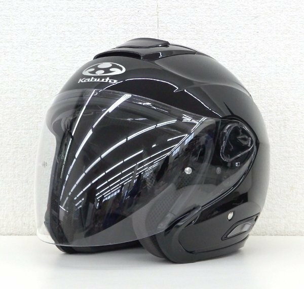 OGK KABUTO/オージーケーカブト ジェットヘルメット ASAGI ブラックメタリック S(55-56cm) アサギ オープンフェイス バイク用品 2019年製