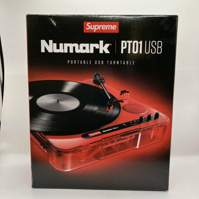 【新品】 Supreme Numark PT01 Portable Turntable Red シュプリーム ヌマーク ポータブル ターンテーブル レッド F167