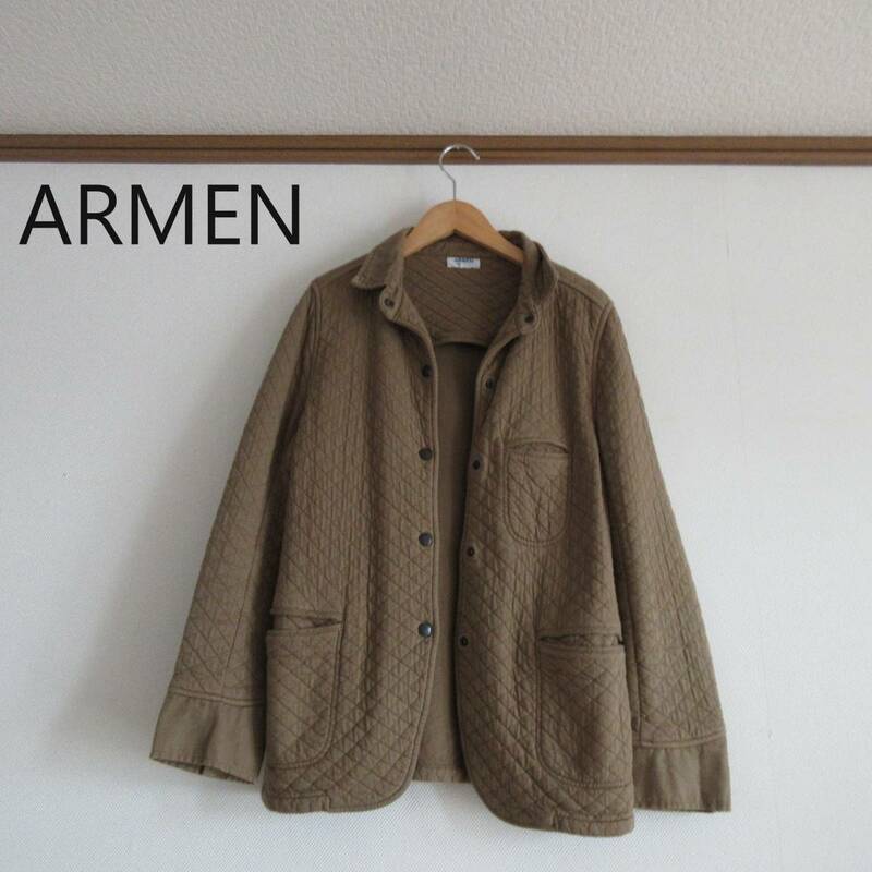 ARMEN★アーメン　カーキー　コットンキルティングジャケット　１サイズ