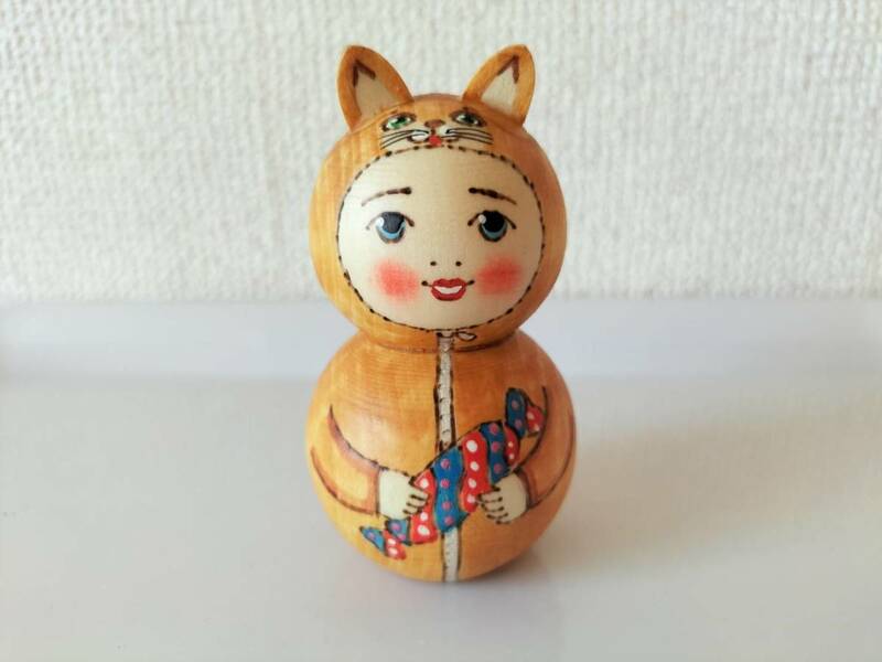 【LYH232】北欧雑貨のインテリア リューバ作　木製人形　プレゼント