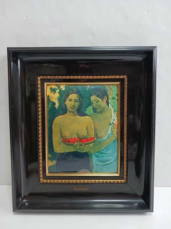●ゴーギャン「二人のタヒチの女」HELCA　 複製画　模写　フランス製　