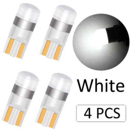 [4個セット] 純白 T10 LED バルブ 拡散レンズ 6000K 上品 白色 ホワイト ウェッジ球 【送料無料】