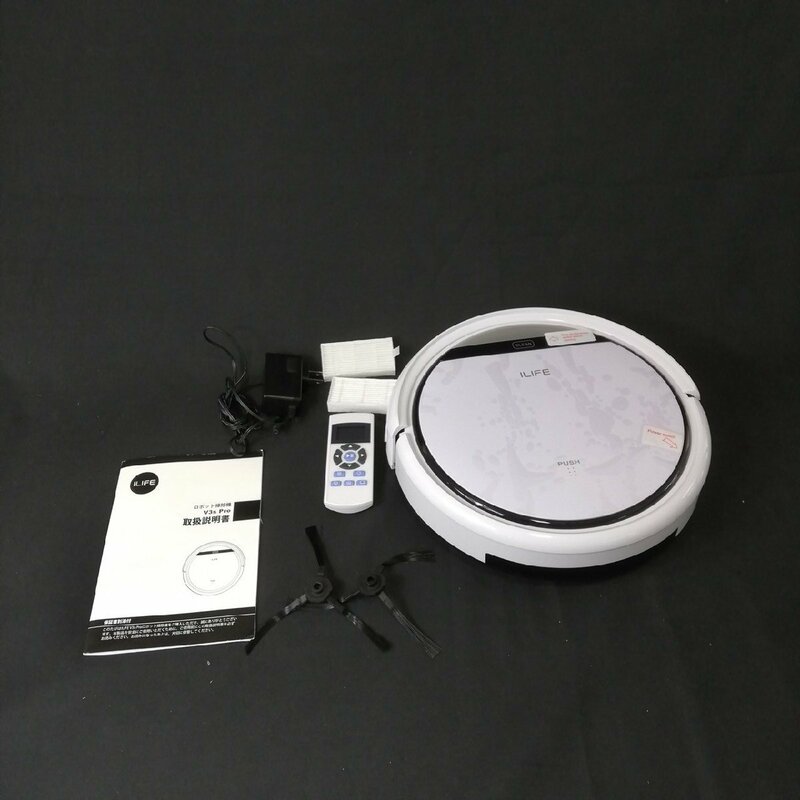 【中古】 I LIFE ロボット 掃除機 クリーナー V3s Pro ホワイト アイライフ お掃除ロボット (BC3)