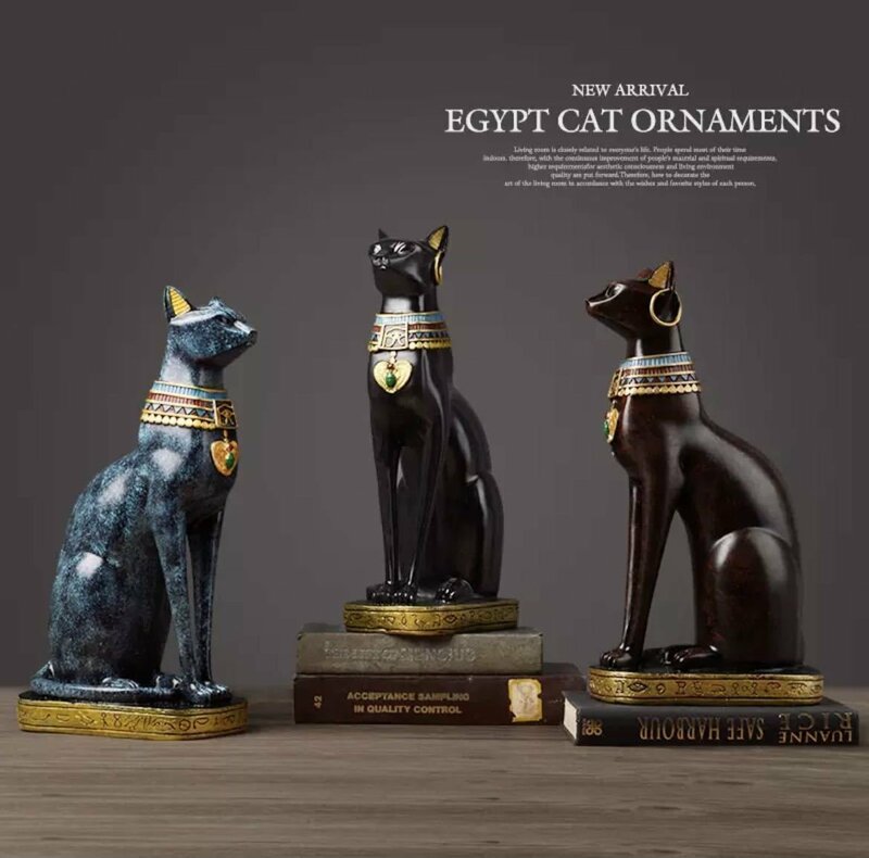 全3種類 要1種類選択エジプト風猫の置物 インテリア オブジェ 置物 小物 モダン アート 装飾 猫 ネコ キャット エジプト ナイルDJ968