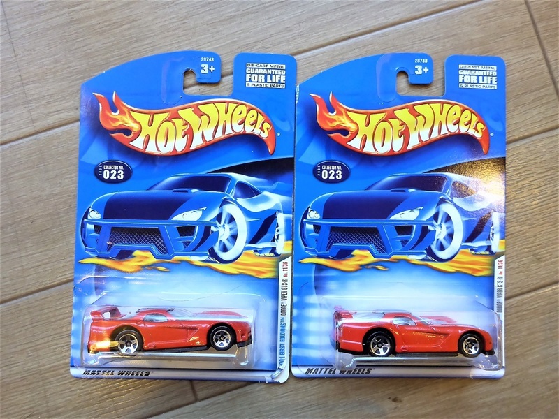 【HOT WHEELS】DODGE VIVER GTS-R 2台セット ( ダッジ ヴァイパー バイパー セット まとめて お得 ルース ）