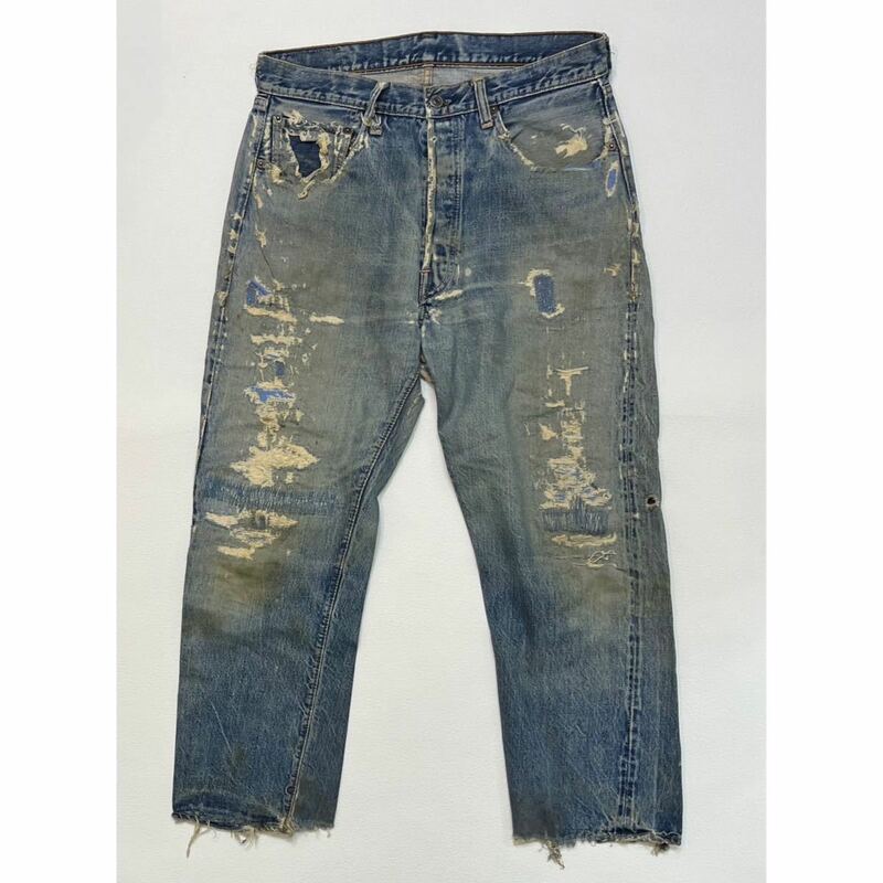 k293 66前期 ビンテージ levi's ボタン裏6 耳 デニム パンツ W32 相当 リーバイス vintage