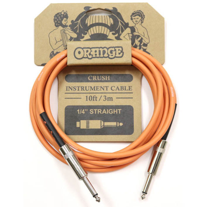 ORANGE/CA034 CRUSH Instrument Cable 10ft/3m Straight 楽器用シールドケーブル【オレンジ】