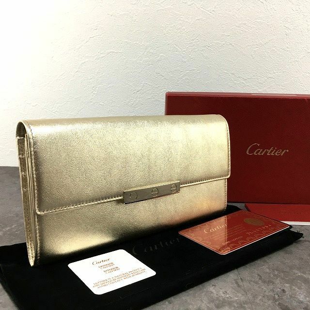 ☆送料無料☆ 極美品 Cartier 長財布 L3000823 ラブコレクション ゴールド 箱付き 267