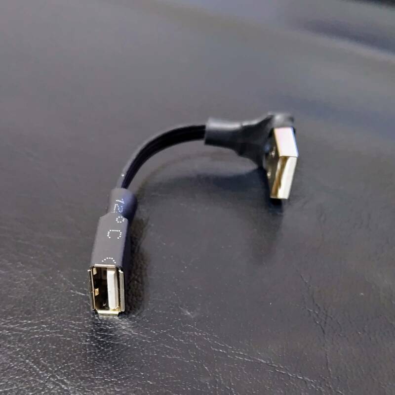 ICONSHOP 超極薄 USB延長ケーブル 3cm USB TypeA(オス-メス) IC-AA03CS (C向き)