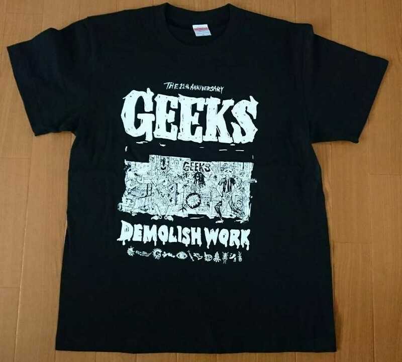 メンズ 【Lサイズ】 GEEKS 11周年記念 Tシャツ 黒 バンド グッズ クーポン消化