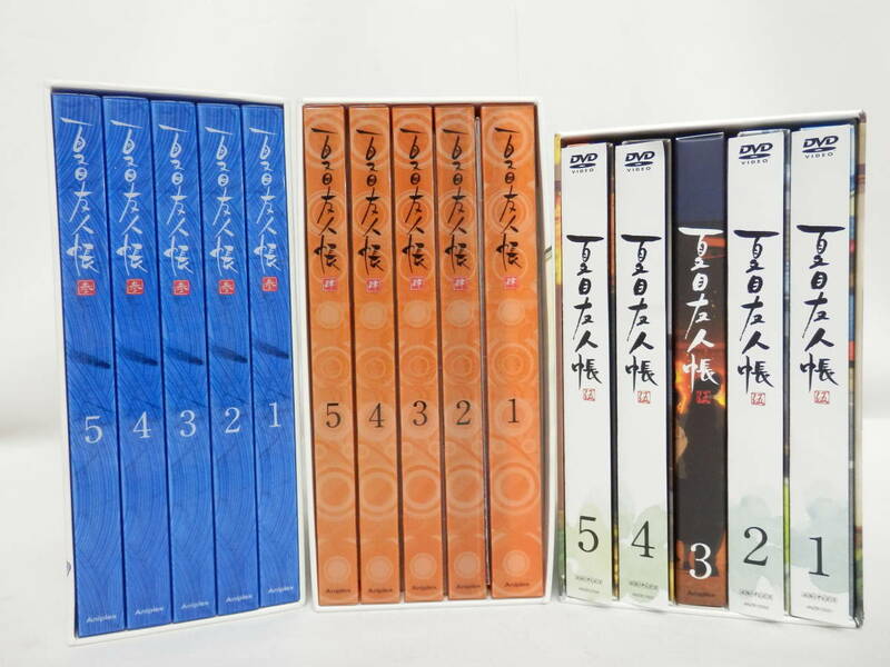 020C446L◆夏目友人帳 参 / 肆 / 伍 Blu-ray DVD BOX セット 収納BOX 付き 中古