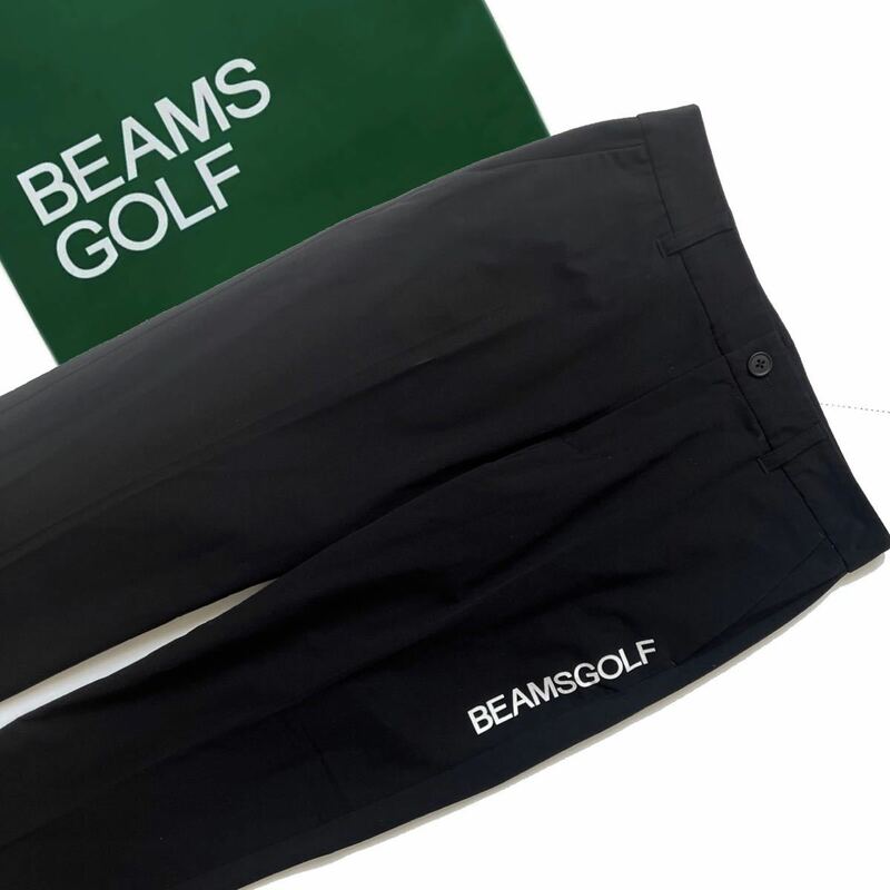【送料無料】現行モデル　BEAMS GOLF ビームスゴルフ　ストレッチパンツ　レディース　ブラック　黒　ズボン　サイドロゴ　M