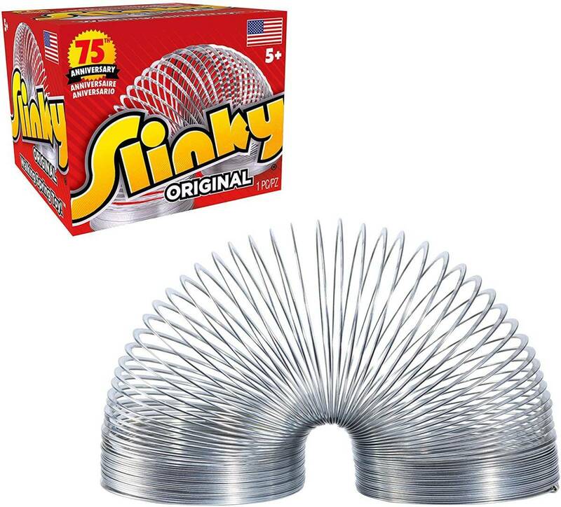 送料無料 スリンキー 2個セット Poof Slinky ばね バネ おもちゃ 米国製 知育玩具 シルバー