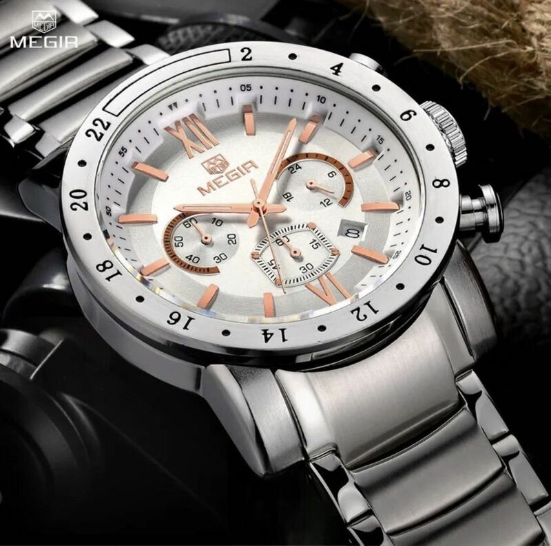 新作　大人気モデル　メンズ腕時計　クロノグラフ クォーツ ステンレス 防水腕時計　サーフィン　スーツ　ダイバーズ1652w即日発送　