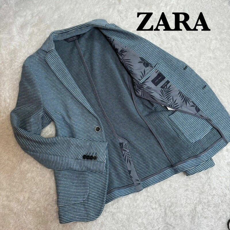 ZARA ザラ ツイード テーラードジャケット シングル 2ボタン メンズ サイズS〜M相当
