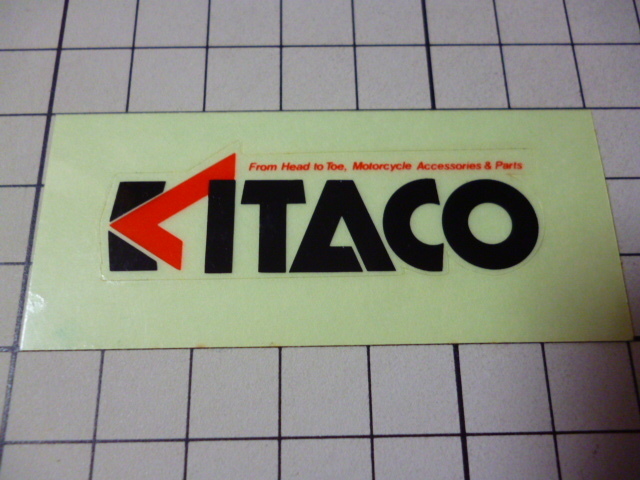 小さめ 正規品 KITACO ステッカー 当時物 です(黒/54×18ｍｍ) キタコ