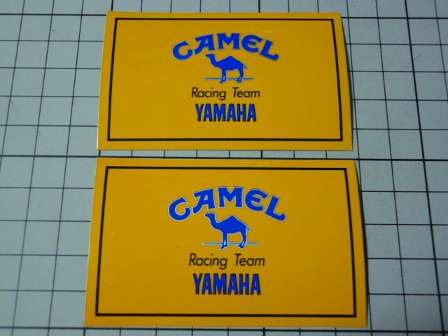 正規品 CAMEL Racing Team YAMAHA ステッカー 2枚 当時物 です(79×49mm) キャメル レーシング チーム ヤマハ