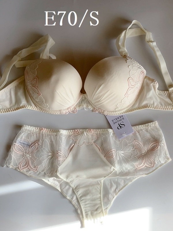 E70+S☆Simone Perele　Boheme 　シモーヌ ペレール　高級海外ランジェリーセット　白