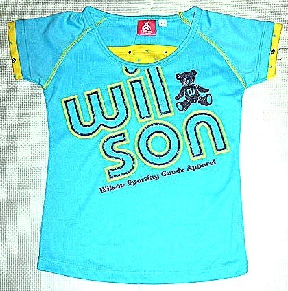 ☆在庫処分！早い物勝ち！Wilson ジュニア Tシャツ[ブルー](110) 新品！☆