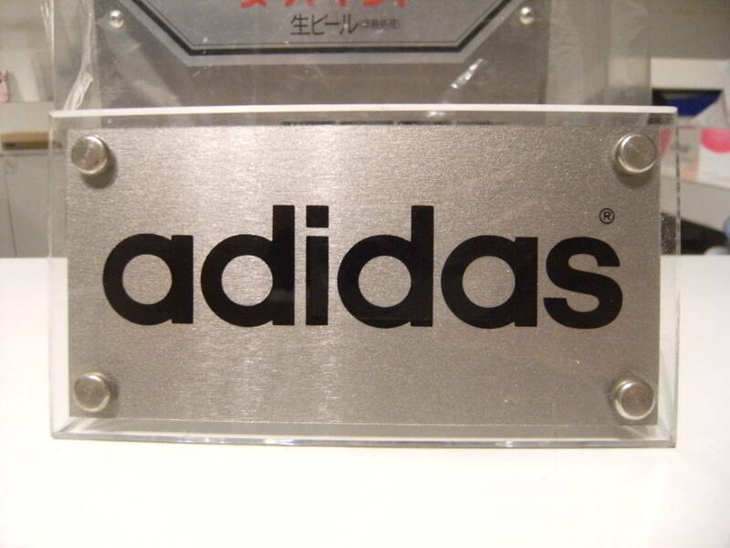 非売品★昭和レトロ★80年代 当時物 ディスプレイ adidas アディダス 店頭用 看板 広告板 プレート サイン 置物★サッカー 野球 テニス 