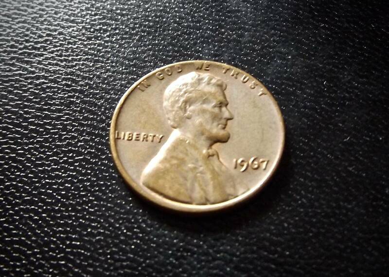 アメリカ合衆国　1セントコイン　1967年　　　送料無料です。（7423）リンカーン　USA貨幣　お金 貨幣　硬貨　ペニー　　