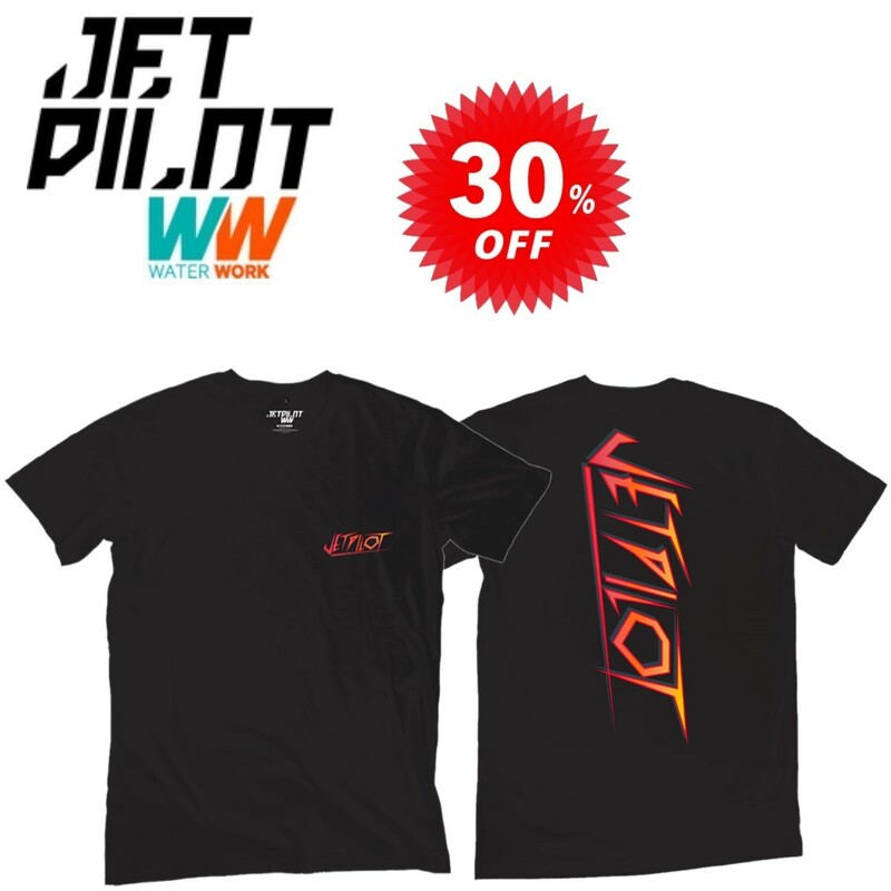 ジェットパイロット JETPILOT セール 30%オフ Tシャツ 送料無料 サイドスワイプ メンズ Tシャツ S21610 ブラック/レッド L