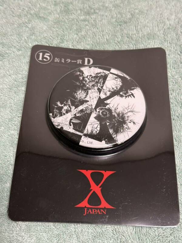 X JAPAN 1番くじ 缶ミラー賞 E 未開封品 YOSHIKI HEATH SUGIZO toshl パタ 鏡 XJAPAN エックスジャパン モノトーン 花 手鏡 ハンドミラー