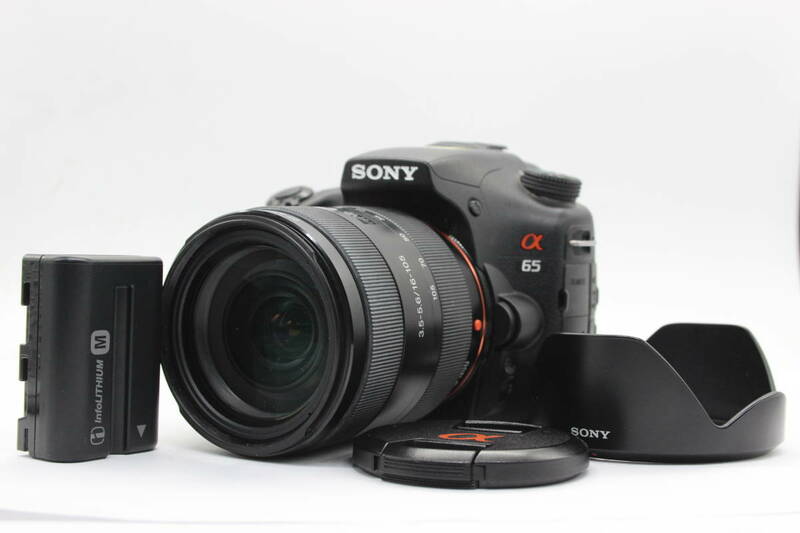 【返品保証】 ソニー Sony α65 DT 16-105mm F3.5-5.6 デジタル一眼 バッテリー フード付き ボディレンズセット s4732