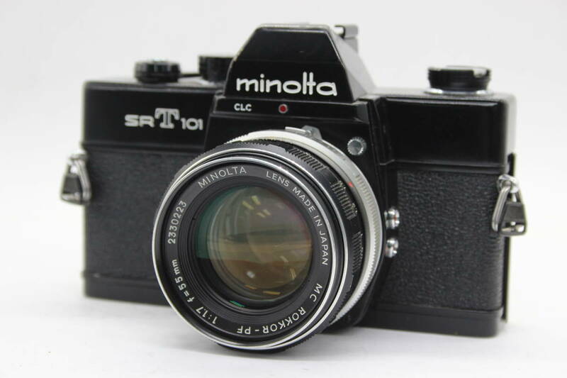 【訳あり品】 ミノルタ Minolta SRT 101 ブラック MC ROKKOR-PF 55mm F1.7 ボディレンズセット s5042
