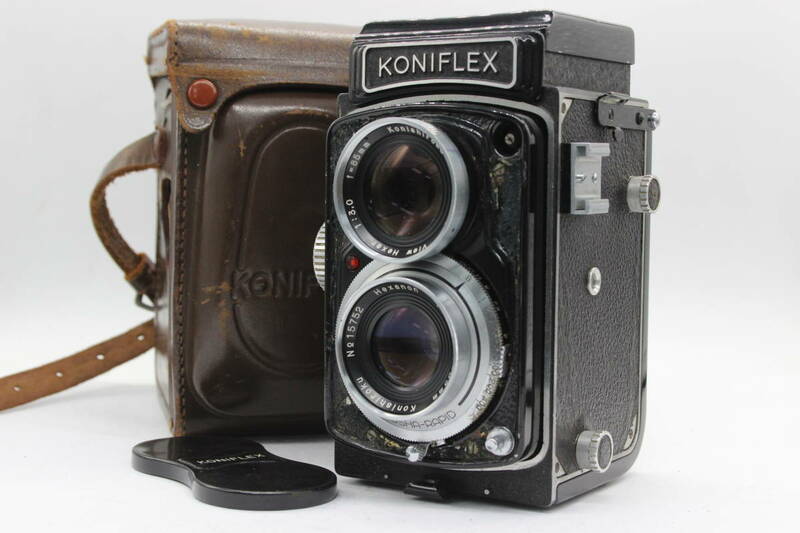 【訳あり品】 KONIFLEX Hexanon 85mm F3.5 二眼カメラ s5063