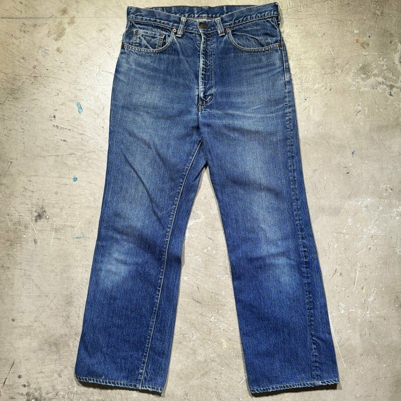 LEVI'S 【men2843H】 SPECIAL! 70's リーバイス 517-0217 ブーツカットデニム Big E レインボーステッチ 初期 デカ文字 ドット刻印 AG