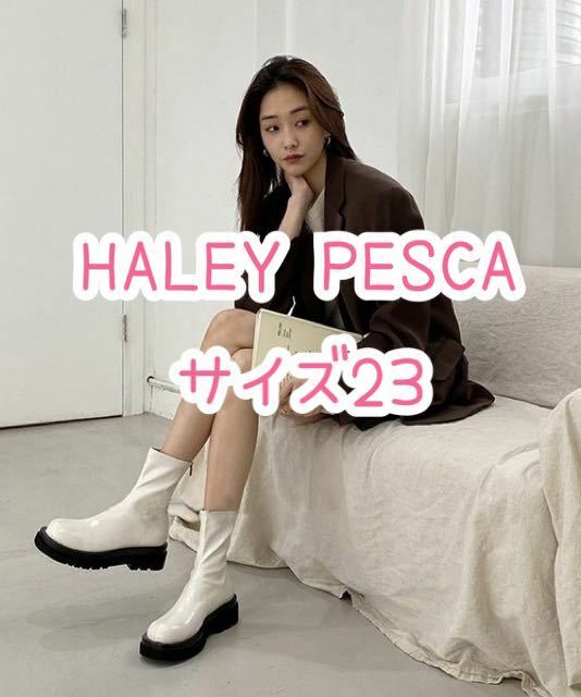 HALEY PESCA/ボリューム厚底 バックジップショートブーツ
