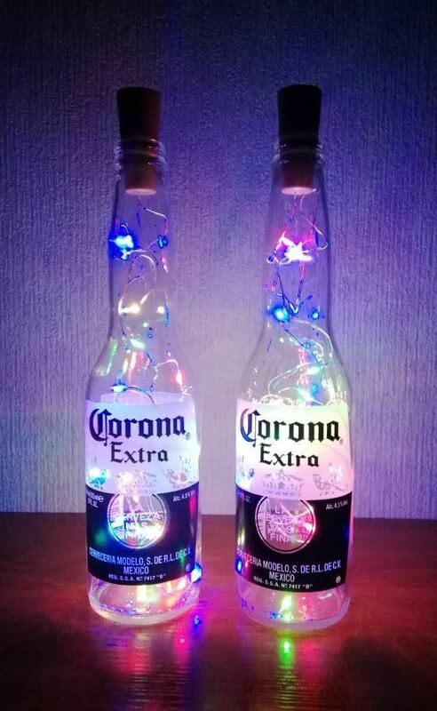 【非売品　Corona beer　コロナビール　アメリカ製　日本製　空ビン　インテリアボトルランプ　ブリキバケツ新品　ゆうパック80サイズ】