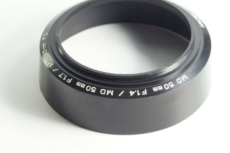 hiD-02★送料無料 並品★MINOLTA MD50mm F1.4 F1.7 F2用 ミノルタ レンズフード