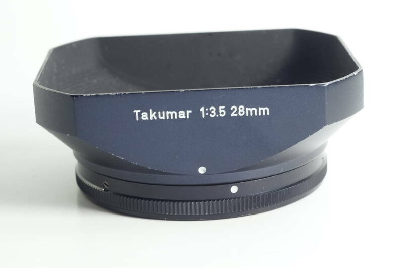 hiD-02★送料無料 美品★Super Takumar 28mm F3.5 SMC Takumar 28mm F3.5 ペンタックス 金属製角型レンズフード