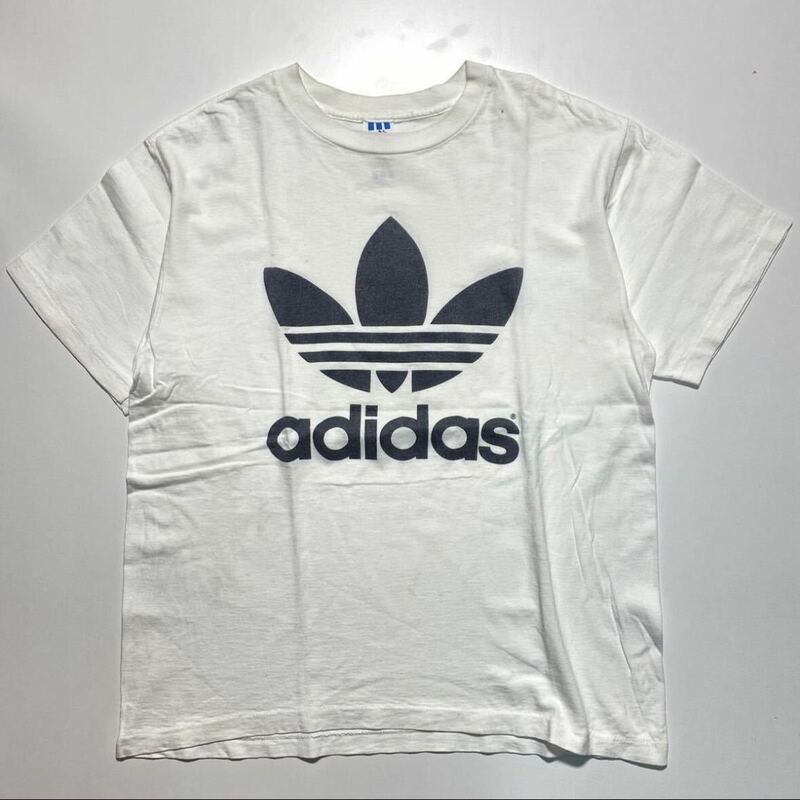 【USA:M】80s 90s adidas TREFOIL Logo Tee 80年代 90年代 アディダス トレフォイル ロゴ Tシャツ半袖Tシャツ USA製 G1311