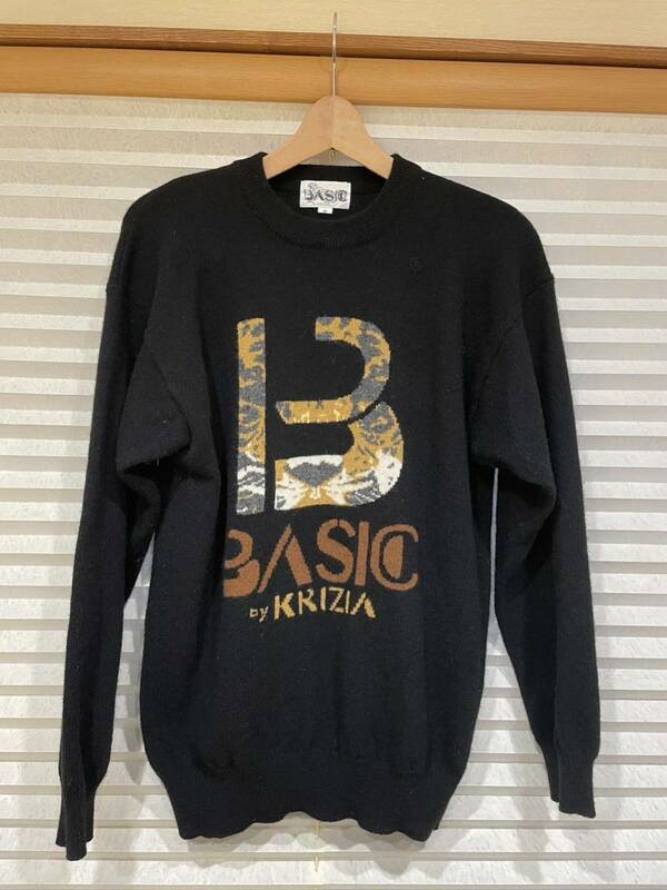 CRIZIA BASIC ニット長袖 セーター ブラック　Mサイズ