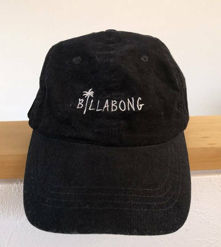 ★ビラボン/BILLABONG コーデュロイキャップ 帽子 キャップ サーフ 黑/ブラック ロゴ