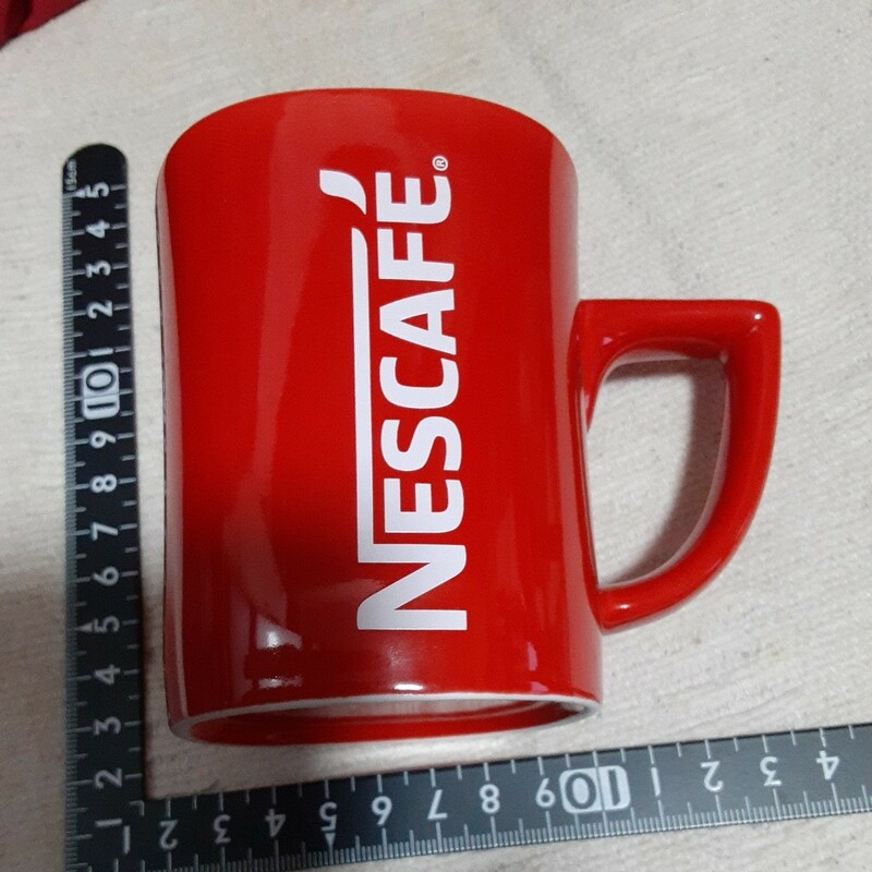 非売品☆陶器製☆NESCAFE☆ネスカフェ☆マグカップ☆レッド☆残1