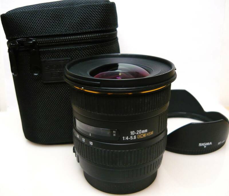 ★Canon(キャノン) AF用●EX SIGMA 10-20mm 1:4-5.6 DC HSM◆フード付き◆実用・良品