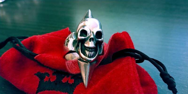 ガボール　Skull with Spike Ring　１７号